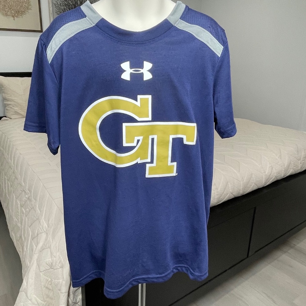 Under Armour Threadborne Georgia Tech Shirt Size Youth Small